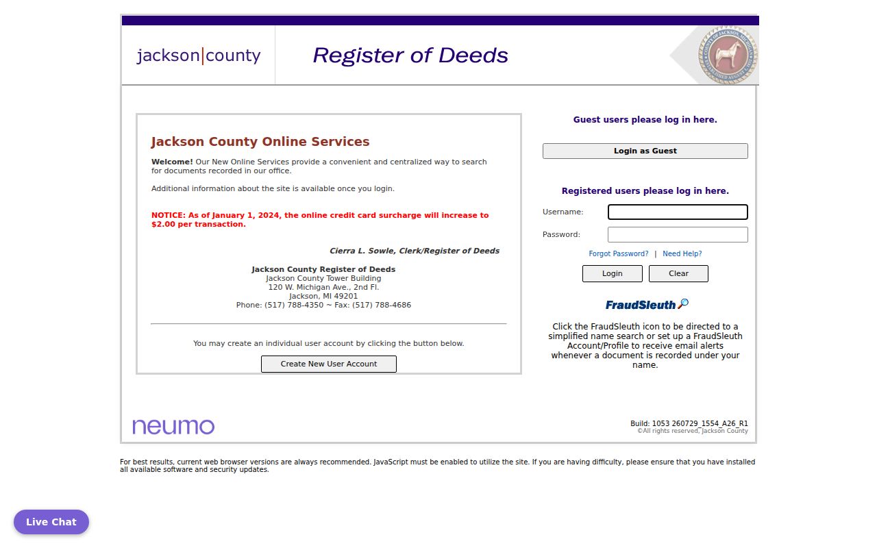 Summit Township residents directory CountyFusion recorded deed search