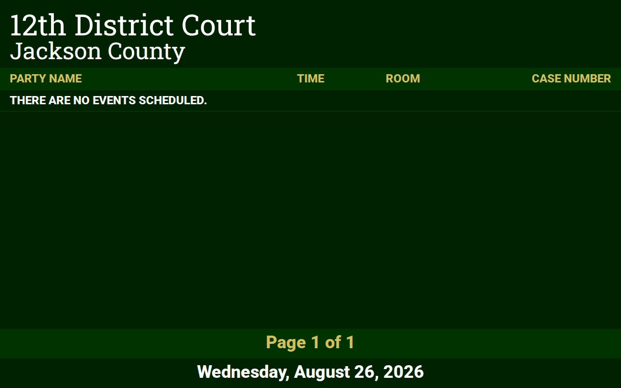 Summit Township resident lookup MiCOURT docket display sample